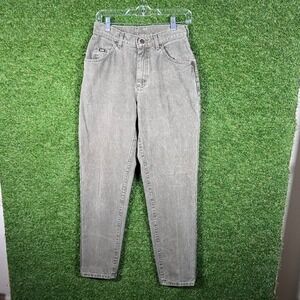 Lee Jeans High Waisted Tapered Leg Women Size 8 M Gray Denim‎